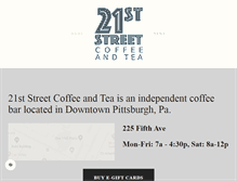 Tablet Screenshot of 21streetcoffee.com